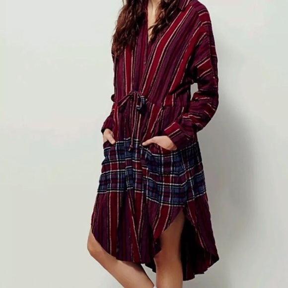 Free People Ray of Light Extreme Button Down Small - Picture 2 of 8